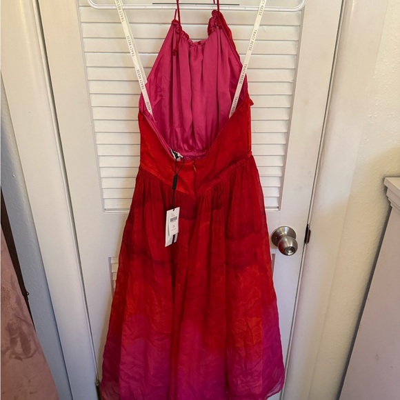 Anthropologie Red and Pink Halter High Low Sundress - Picture 5 of 5